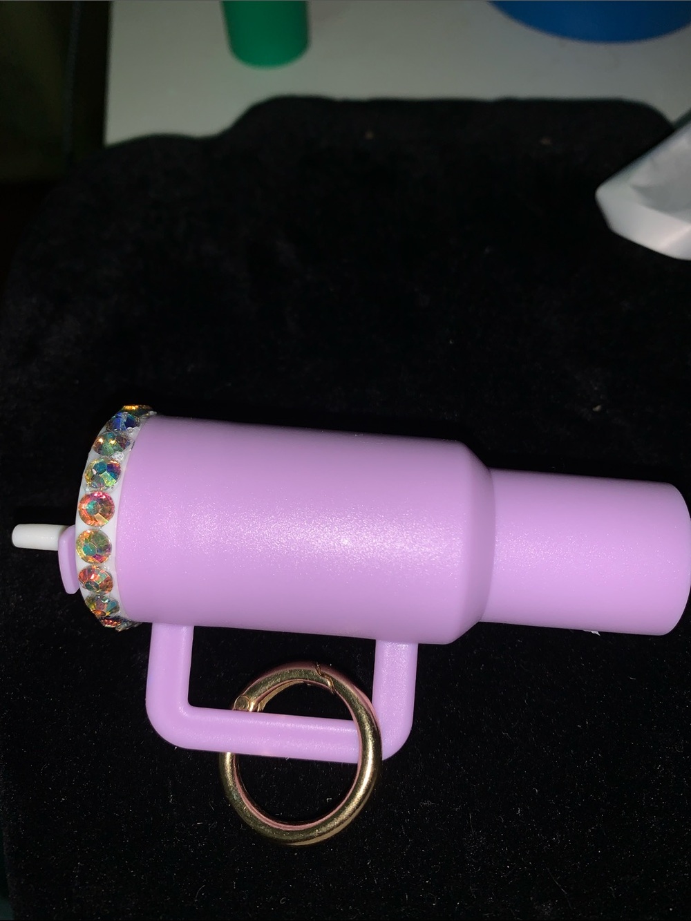 Mini Stanley purse/bag charm Keychain with crystal Accent - Picture 3 of 5